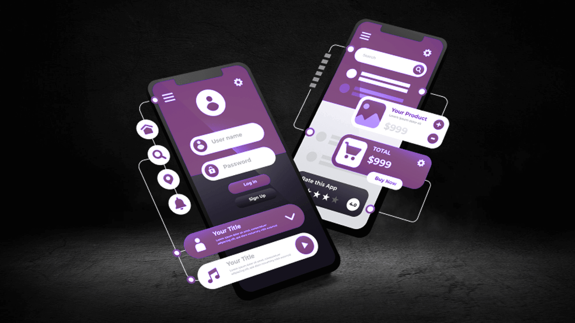 Mobile app development visual